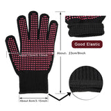 YANTAISIYU ‌2-Pack Heat-Resistant Gloves with Silicone Bumps Heat Blocking Gloves for Curling Hair Styling YANTAISIYU