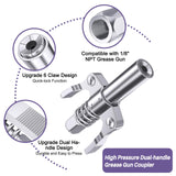 GATTLELIC 8000 PSI Heavy Duty Grease Gun Kit - 14oz with Flex Hose, Sharp Nozzle, Extension Pipe & Coupler, Red GATTLELIC