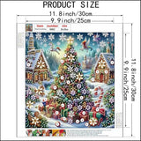 Christmas Diamond Art Kits for Adults Beginner,5D Special Shape Christmas Tree Diamond Painting Kits,DIY Crystal Drill Diamond Dots Paint by Gem Art Crafts for Home Decor 12 X 12Inch SHICERNHJ