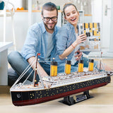 CubicFun Titanic 3D LED Puzzles for Adults 88 CM 266 Pieces,Titanic Toys for Adults Teens, Home Decor Birthday Gifts Adults Easter Gifts Teacher Gifts CubicFun