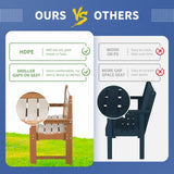 nalone Outdoor Bench, HDPE All Weather Patio Bench Load up to 800 Lbs, 2-Person Garden Bench Rot-Proof Fade Proof for Patio, Porch, and Park (Teak) nalone