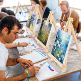 ESRICH 36 Pack 9 Inch Wood Easels, Easel Stand for Painting Canvases, Art,and Crafts, Tripod, Painting Party Easel, Kids Student Tabletop Easels for Painting, Portable Canvas Photo Picture Sign Holder ESRICH