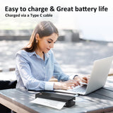 Gloryang Inkless Portable Printer for Travel, Wireless Thermal Printer Supports 8.5 x 11 Inch US Letter Size, Bluetooth Printer Includes Carry Case and 3 Rolls of Thermal Paper Kit, Black Gloryang