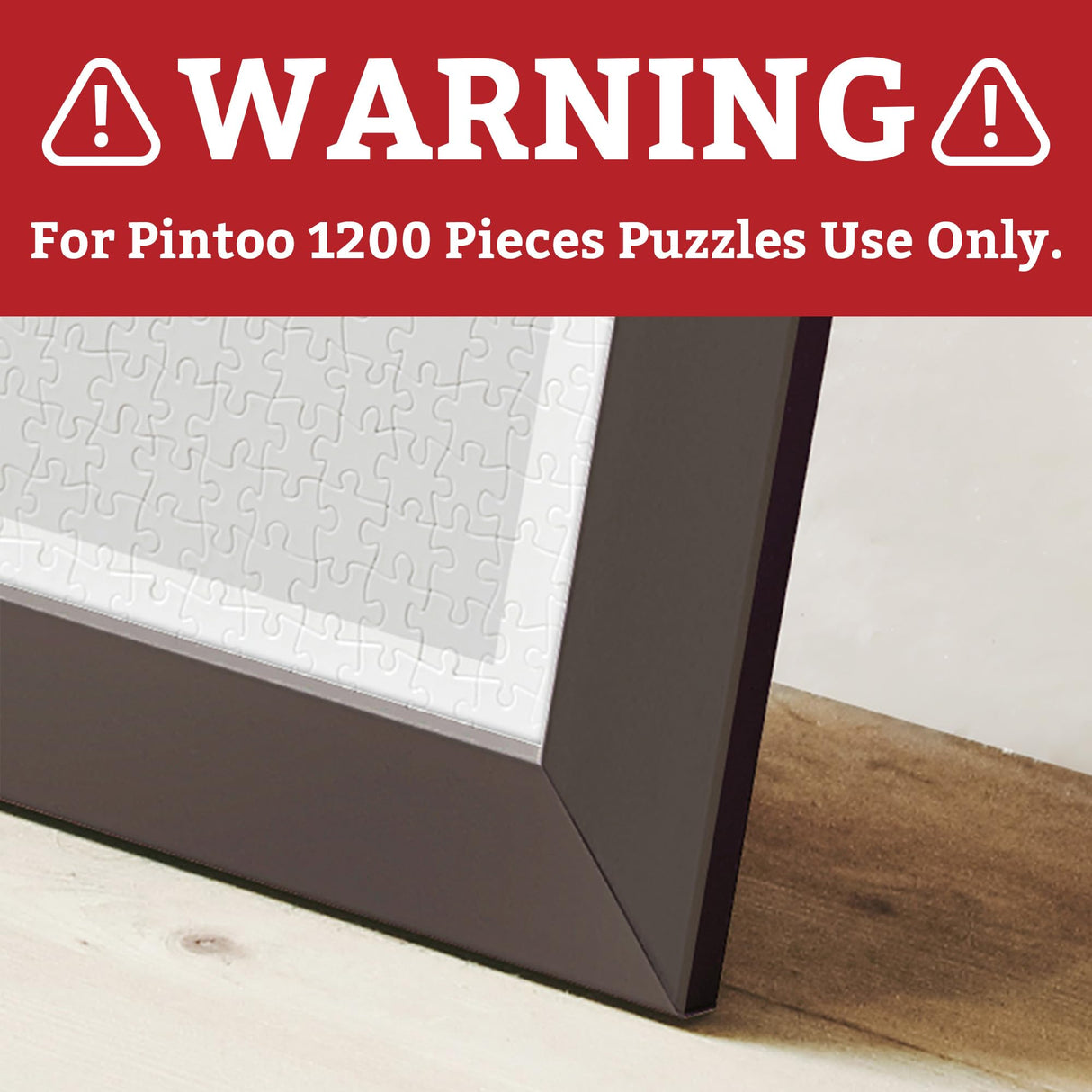 Pintoo Jigsaw Puzzle Frame Tailor-Made for Pintoo's 1200 Pieces Puzzle ONLY - Dark Brown - Effortless & Toolless Assembly NO Glue Required [W1063] Pintoo