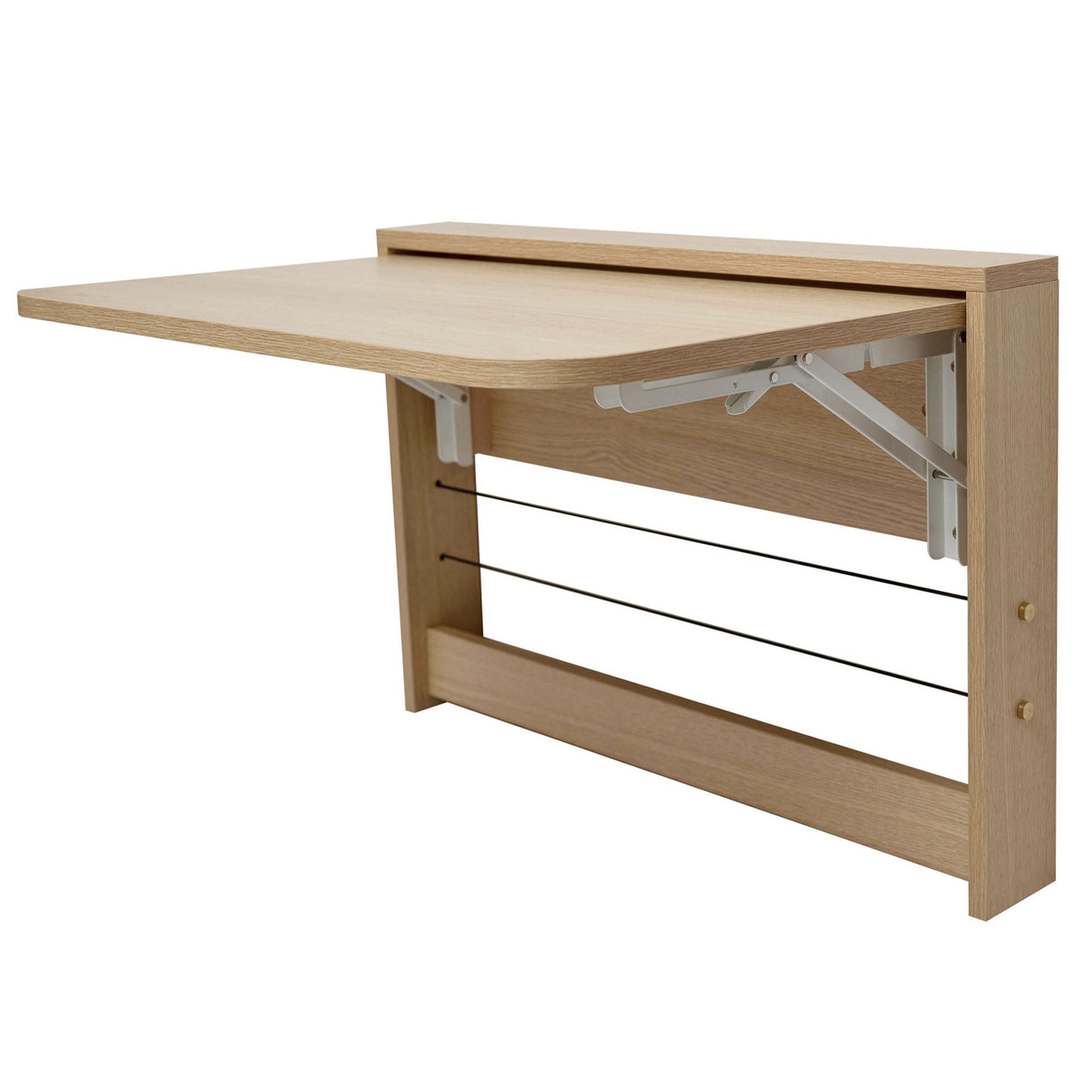 SKVSKV Folding Wall Table, Fold Down Table Wall Mounted, Floating Desk for Wall, Functional Hanging Desk for Home Office Workstation, Laundry Room, Kitchen Dining (24.8 * 16.3inch, Wood Color) SKVSKV