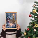 Diamond Art Kits for Adults Beginner, 5D Christmas Tree Diamond Painting Kits,Snowman Painting with Diamond,Full Round Drills Winter Gem Art for Christmas Wall Decor 12 x 16 in DIYDECORFUN