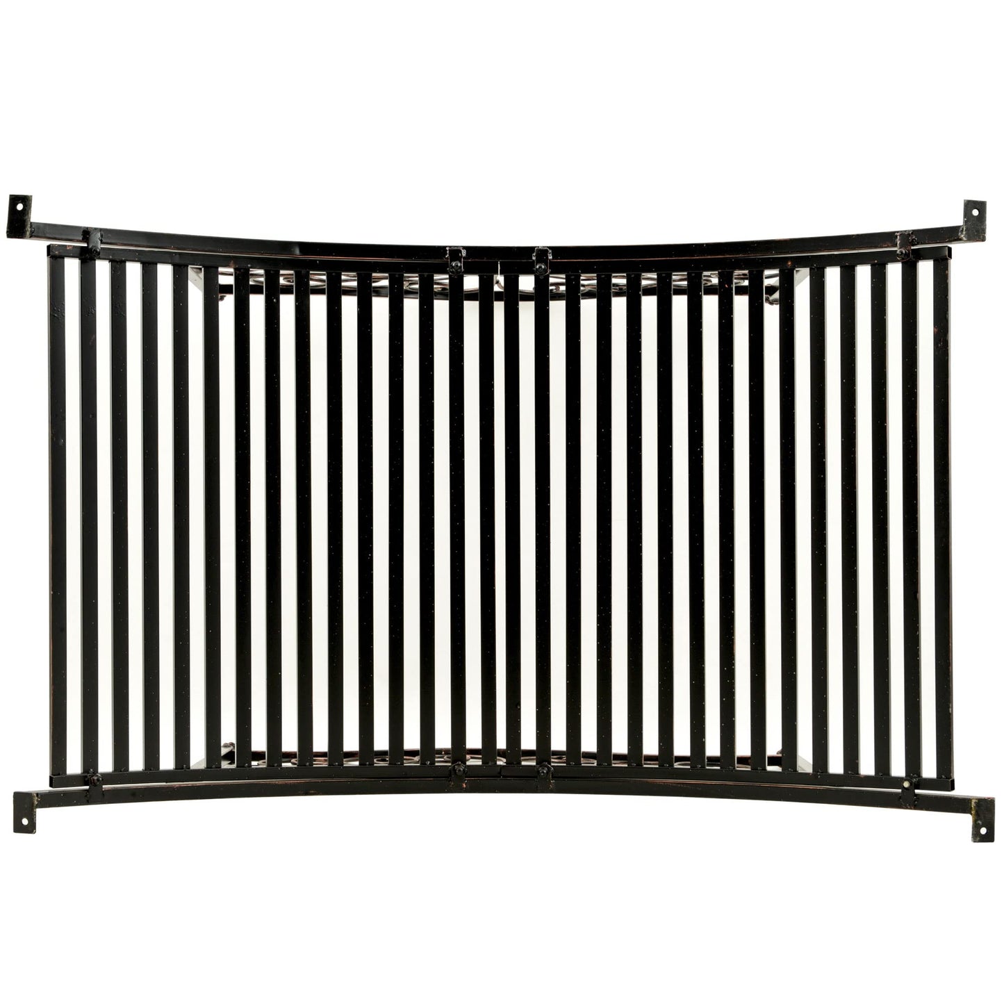 Outsunny 4’ Metal Arch Backyard Garden Bridge with Safety Siderails, Delicate Scrollwork, & Easy Assembly, Black Bronze - WoodArtSupply