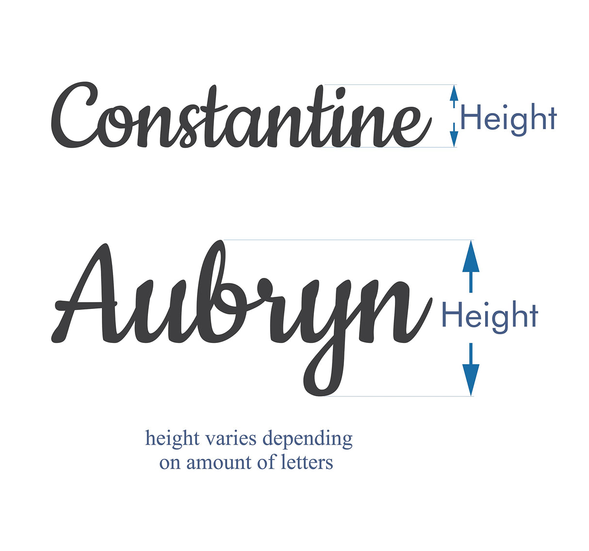 Personalized Name for Above Crib, Nursery Decor Letters, Connected Letters, Personalized Gifts, Baby shower Many Sizes Available Jess and Jessica