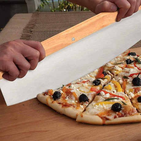 5 PCS Round Pizza Stone Set, 13" Pizza Stone for Oven and Grill with Pizza Peel(OAK),Serving Rack, Pizza Cutter & 10pcs Cooking Paper for Free, Baking Stone for Pizza, Bread Gyreuni
