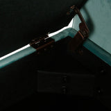 HomePop Home Decor | Upholstered Modern Velvet Storage Ottoman Bench | Ottoman Bench with Storage for Living Room & Bedroom | Decorative Home Furniture, Aqua Blue HomePop