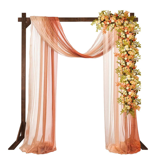 Funtiger Wooden Wedding Arch 7.2FT, Square Wedding Arches for Ceremony Decoration, Wedding Backdrop Stand for Proposal Wedding Birthday Valentine's Day Parties Outdoor Indoor Decor - WoodArtSupply