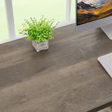 FATORRI L Shaped Computer Desk, Industrial Home Office Desk with Shelves, Reversible Wood and Metal Corner Desk (Walnut Brown, 59 Inch) FATORRI