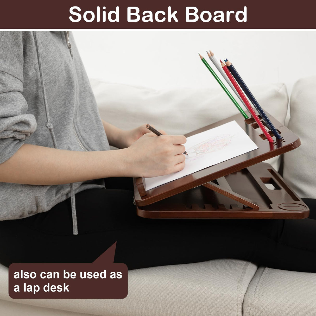 StrongTek Portable Easel for Painting, Adjustable Painting Easel with 7 Positions, Bamboo Tabletop Easel with Handles for Adults, Use as Drawing Board, Painting Easel, Lap Desk, Book Stand for Reading StrongTek