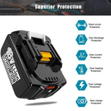 ZJEOSO Replacement for Makita 18V Battery BL1850B 5.0Ah Lithium Compatible with Makita Battery 18 Volt BL1860B BL1850B BL1840B BL1830B BL1815B Series Batteries ZJEOSO