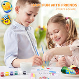 MindPal Kids Rock Painting Kit, 14 Pebbles for Painting - Glow in The Dark Rock Kit - Arts and Crafts for Kids Ages 6-12, Birthday Christmas Gift for Boys and Girls MindPal