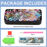JZHYOAN Diamond Art Painting Eye Glass Case Portable Sunglasses Glasses Storage Box DIY Flower Travel Sunglass Handmade 5D Diamond Art Kit for Adults Gift Indoor Outdoor JZHYOAN