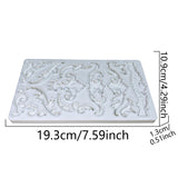 KAKIWYHHH Baroque Curlicues Scroll Lace Border Relief Flower Lace Filigree Sculpted Decoration Fondant,Sugar Craft,Cake Decorating,Molds, Epoxy Resin Silicone,Baking DIY,Craft,Soap,Polymer Clay KAKIWYHHH