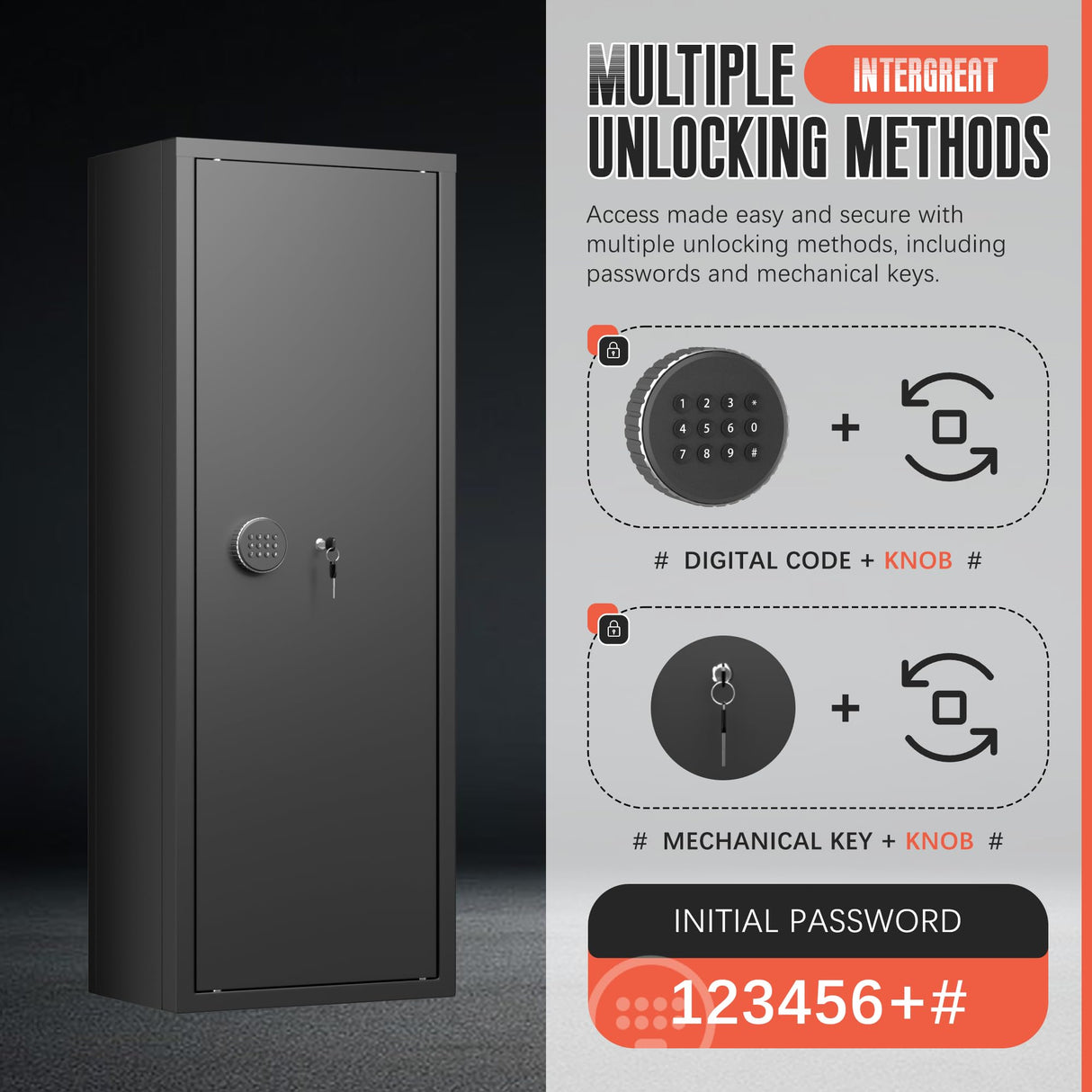 Bonusall 10 Gun Safe for Rifles,Fireproof Gun Safe for Rifles and Pistols,Rifle Safes for Home with Digital Keypad,Adjustable Shelves & Handgun Pockets Bonusall