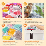 Acudotr Diamond Painting Kits for Adults, 5D DIY Diamond Art Kits for Beginners, Full Drill Diamond Painting Kits for Home Wall Decor, Dog, 12x12 Inch Acudotr