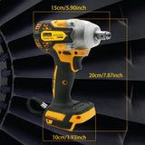 RhovixStar 20V MAX Cordless Impact Wrench Kit,1/2" Brushless Motor High Torque Impact Gun,4000mAh Battery and Charger Included,Variable Speed RhovixStar