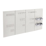 Amazon Basics Rectangular Metal Pegboard Kit for Wall Storage, Rust and Scratch Resistant, 48-Piece, Gray Amazon Basics