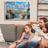 Tiwabb 3 Pack Beach Leisure Diamond Art Kits for Adults Beginners,Diamond Painting Kits for Adults,5D Full Drill DIY Diamond Dot Gem Art Kit Wall Home Decor Arts Craft 12x16 inch Tiwabb