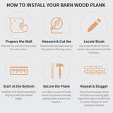 Brosisincorp Nail Up Real Barn Wood Planks, Thicken Rustic Reclaimed Wood Panel for Accent Walls, 11 Sq.Ft, 6 Pack, 48" L X 5.5" W X 0.3" Th - Charcoal Gray Brosisincorp