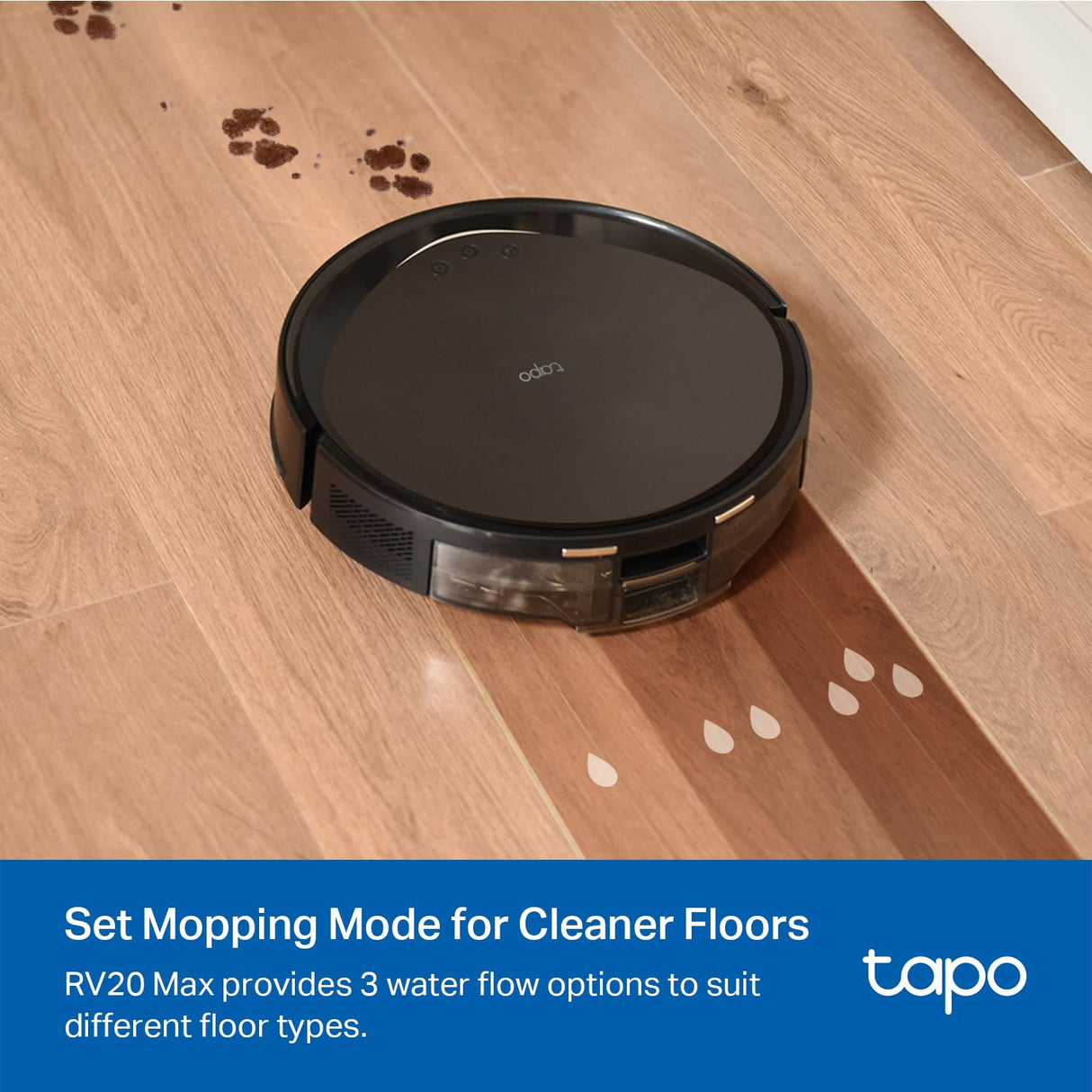 Tapo Ultra-Slim LiDAR Smart Navigation Robot Vacuum and Mop with Self-Emptying Dock, 5300Pa Max, 97%+ Dust Pickup Rate, Self-Charging, Compatible with Alexa & Google Home, RV20 Max Plus Tapo