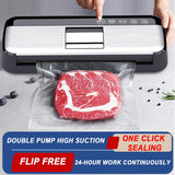 Powerful Vacuum Sealer Machine, One-Touch Automatic Food Sealer with 15 Bags, Dry/Moist/Seal/Manual/External Vac, 7MM Heating wire, Compact Easy-Clean for Food Storage and Sous Vide TEZILON