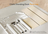 Claiks Standing Desk with Keyboard Tray, Electric Standing Desk Adjustable Height, 48x24 Inches Sit Stand up Desk with Splice Board, Raising Desk for Home Office, Natural Claiks