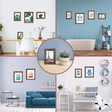 Q.Hou 5x7 Picture Frame Wood Pattern Rustic Brown Photo Frames Packs 4 with High Definition Plexiglass for Tabletop or Wall Decor (QH-PF5X7-BR) Q.Hou