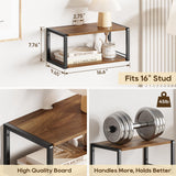 NANAGIFTREE Floating Nightstand, Wood Bedside Shelf Wall Mounted Nightstand with Heavy-Duty Frame, Floating Bedside Table for Bedroom, Bathroom, Kitchen, (Vintage Brown, 1 Pack) NANAGIFTREE