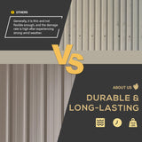 AECOJOY Shed Lean to Storage Shed, Large Outdoor 8' x 10' Metal Wall Side Bike Shed & Outdoor Storage, Garden Storage Cabinet for Backayrd, Patio and Outdoor Use in Grey AECOJOY