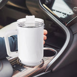 D·S 4 Pack Sublimation Tumblers 40 OZ with Handle Blank Insulated Large Tumbler Bulk, Coffee Travel Cups Stainless Steel Travel Mug for Diy Craft Heat Press Print D·S