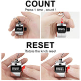 Decymis 2 Pack Clicker Counter, Metal Hand Tally Counter Clicker, 4 Digit Mechanical Palm Click Counter for Counting Numbers, Coaching, Sports Events Decymis