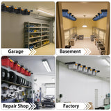 Fengone Heavy Duty Ceiling Storage Rack,Overhead Garage Storage Rack,Powder Coated Tote Storage Racks for Garages, Sheds, Storerooms (6 PCS, for 5 Bins) Fengone