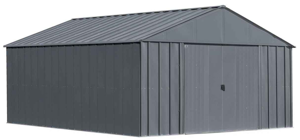 Arrow Classic Metal Shed, 12 x 14, Charcoal Arrow