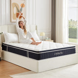 CMFOBAMTS Twin Mattress, 10 Inch Memory Foam Hybrid Mattress in a Box with Independent Spring for Motion Isolation and Pressure Relief, Comfortable Medium Firm Mattress CMFOBAMTS