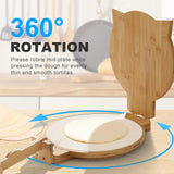 Bamboo Tortilla Press 10 Inch Wooden Tortillas Maker with 100PCS Parchment Paper Large Tortillera Presser for Mexican Taco, Pataconera, Dough Press Cuesonmy