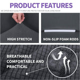 ZNSAYOTX Super Stretch Couch Cover Love Seat Sofa Covers for Living Room Dogs Pet Friendly Furniture Protector Spandex Loveseat Slipcovers with Anti Slip Foam Sticks (Dark Grey, Loveseat) ZNSAYOTX