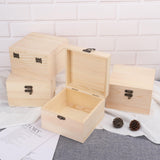 GNIEMCKIN 8 Pack Wooden Box, Unfinished Unpainted Wood Boxes for Crafts, DIY Projects, and Jewelry Storage (6x6x4 inch) GNIEMCKIN