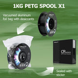 Official Creality PETG 3D Printer Filament 1.75mm 1KG (2.2lbs), High Precision Strong Toughness, Odorless Better Flow Moistureproof 3D Printing Ender Filament (Black) YOOPAI