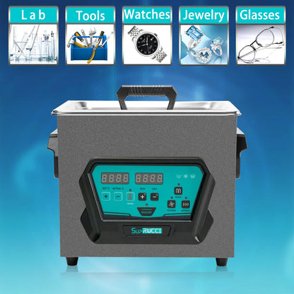 SupRUCCI Ultrasonic Cleaner 3L High Power 120W 0.8 gal Ultrasonic Parts Cleaner with Heater and Timer Professional for Tool Parts Carburetor 3D Resin Printed Cleaning - WoodArtSupply