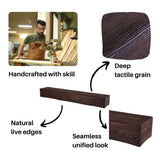 Adorwood Handmade Fireplace Mantel Shelf 48", Rustic Wood Mantles for Over Fireplace, Wall Mounted Floating Mantel Shelves for Living Room Decor (Dark Walnut, 48Lx6Hx8D) Adorwood