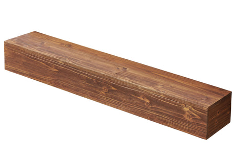60" Rustic Wood Fireplace Mantel | Wall-Mounted & Floating Shelf for Home Decor Mederlo