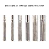 Spurtar 6PCS Leather Hole Punch 1/8'' - 5/16'' Heavy Duty Round Hollow Belt Hole Puncher High Carbon Steel Leather Punch Tool for Belts Watch Cloth Gaskets with Storage Bag Spurtar