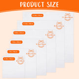 12 PCS Embroidery Fabric, Pre-Cut White Natural Cotton Embroidery Cloth Fabric, 6 Different Sizes 5.9 to 13.8inch, Embroidery Cloth Squares for Embroidery Garment Craft Nitelemn