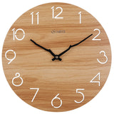 LAIGOO 12 Inch Wood Wall Clock Quartz Analog, Silent Non-Ticking, Decorative Modern Wall Clock Battery Operated for Living Room Bathroom Bedroom Kitchen Office School LAIGOO