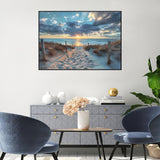 TOPMCYSG Beach Landscape Diamond Art Kits for Adults,Sunset Scenery 5D Diamond Painting Kits for Beginners,DIY Diamond Dots Round Full Drill Paint with Diamonds Pictures Gem Art Home Decor 16 x 12 in TOPMCYSG