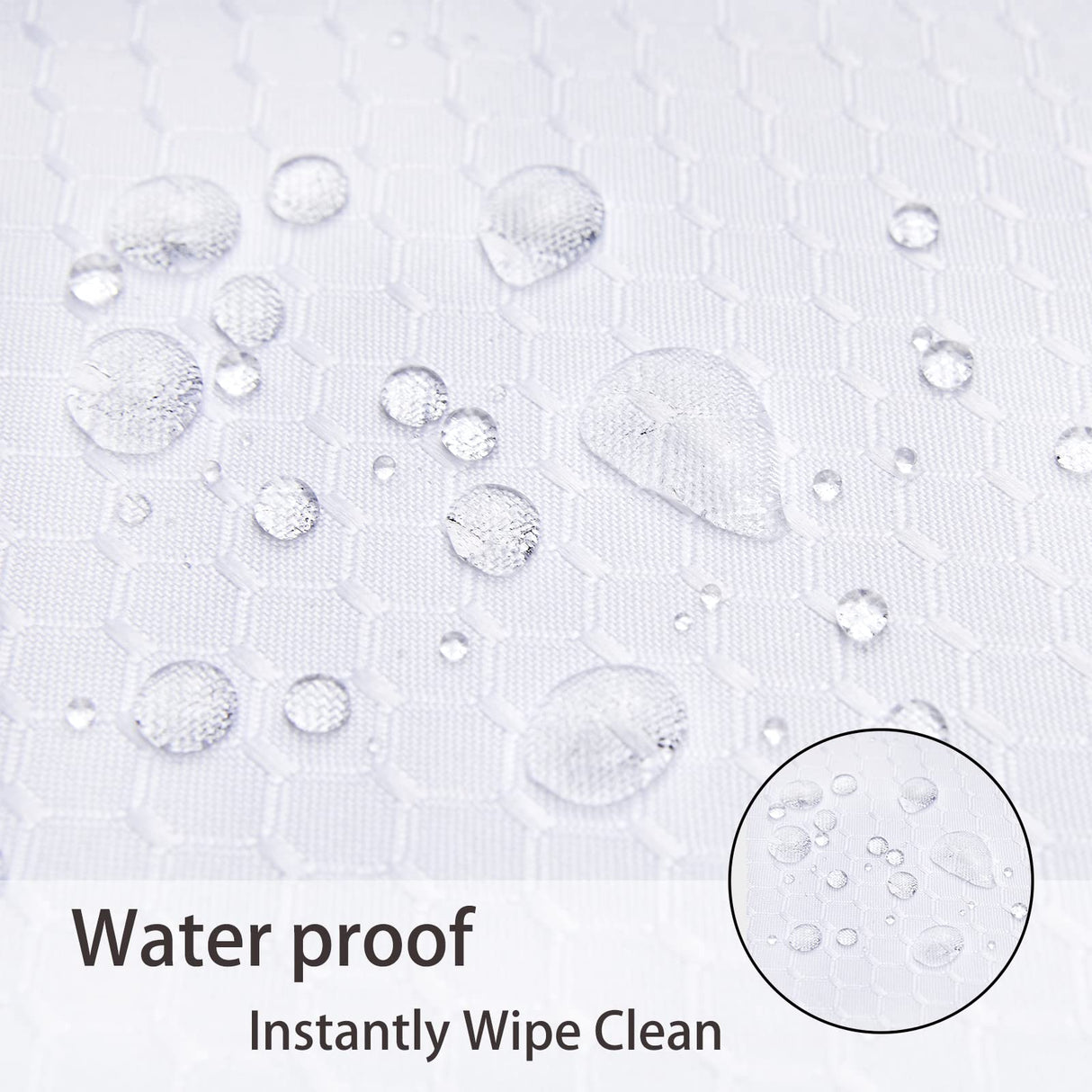 Homejoy Place Mats Set of 8 – Rectangle Rectangular Waterproof Fabric Polyester Cloth Washable Wipeable Heat Resistant Placemats for Kitchen Dining Dinner Table Indoor 13 x 19 Inch White HomeJoy